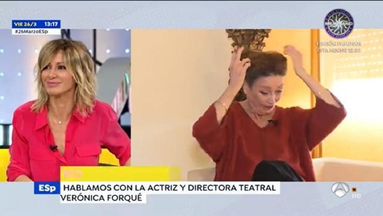 Verónica Forqué durante la entrevista