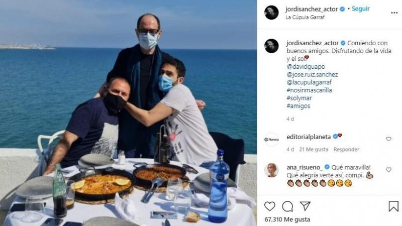 El actor Jordi Sánchez vía Instagram.