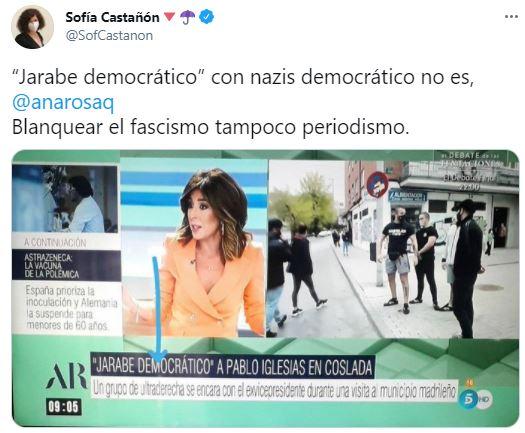 El tuit de Sofía Castañón