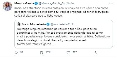 Respuesta de Mónica García