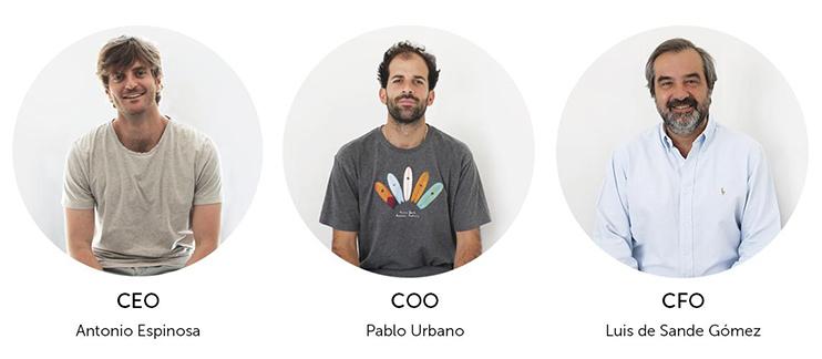 Los tres fundadores de AUARA