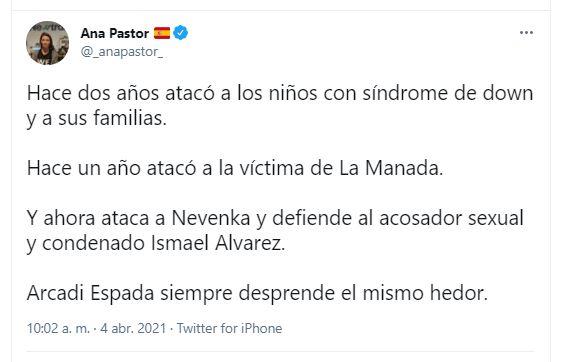 Tuit de Ana Pastor