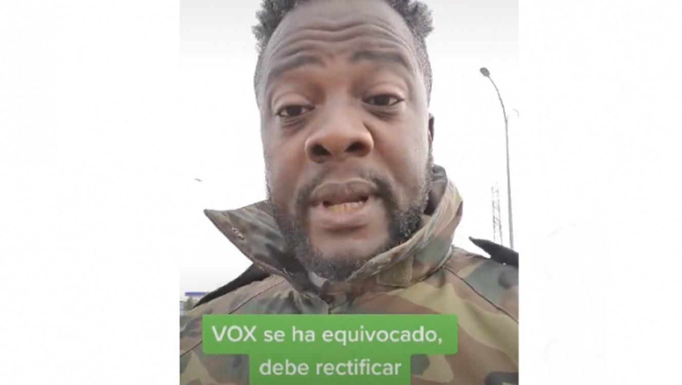 Bertrand Ndongo, militante de Vox y asesor de Rocío Monasterio. Fuente: TikTok.