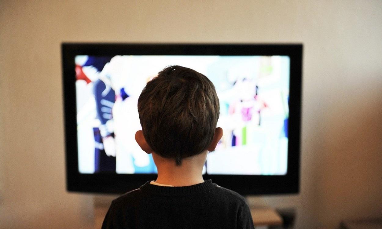 Un niño viendo la televisión. Pixabay