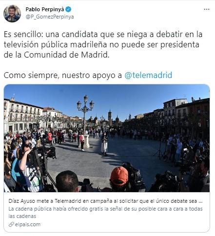 Más Madrid, debate Telemadrid