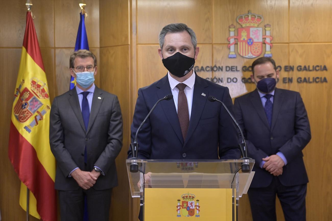  José Miñones durante la toma de posesión hoy como nuevo Delegado del Gobierno en Galicia.