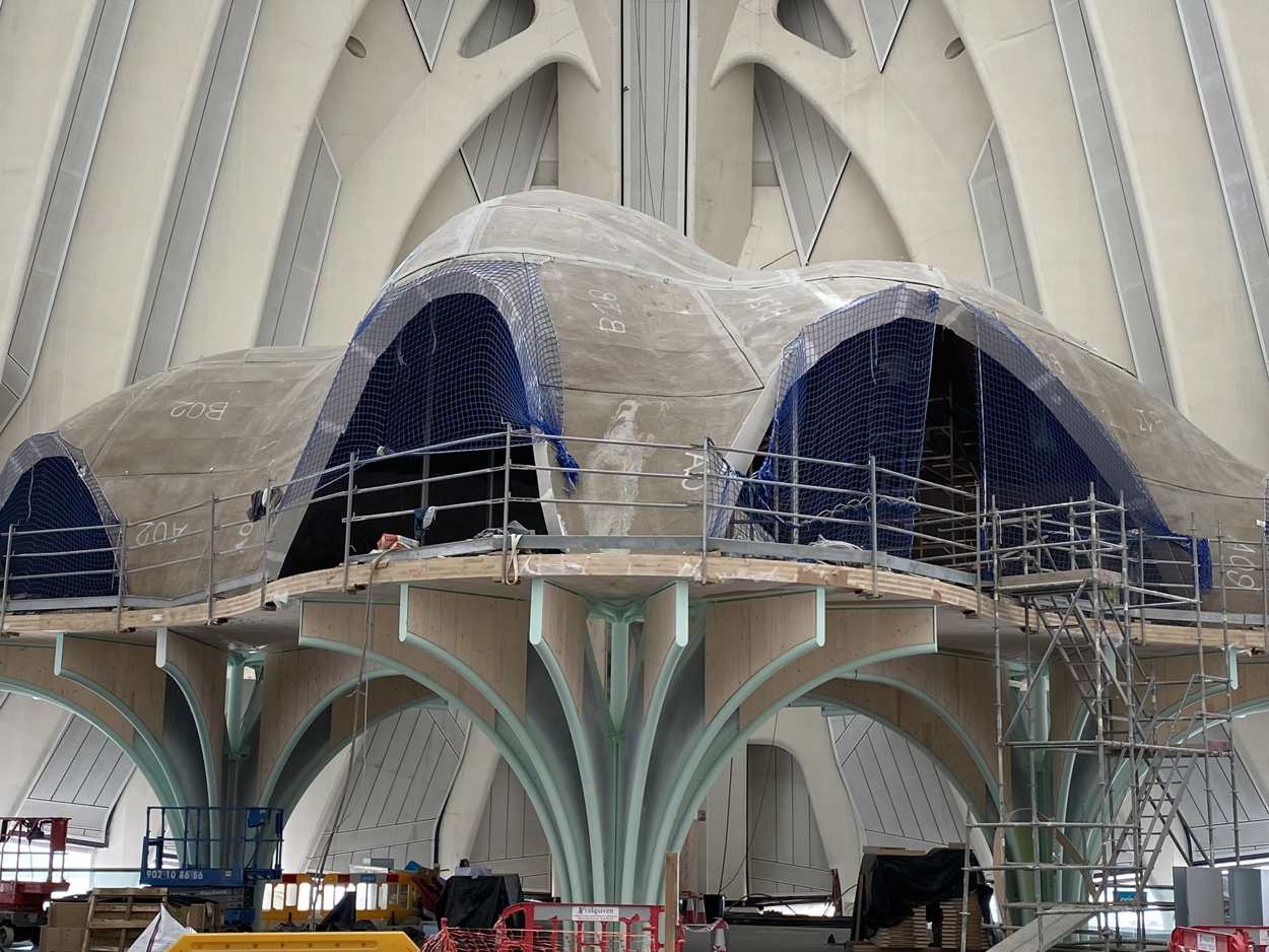 La obras para la construcción del CaixaForum Valencia en el interior del edificio Ágora avanzan adecuadamente