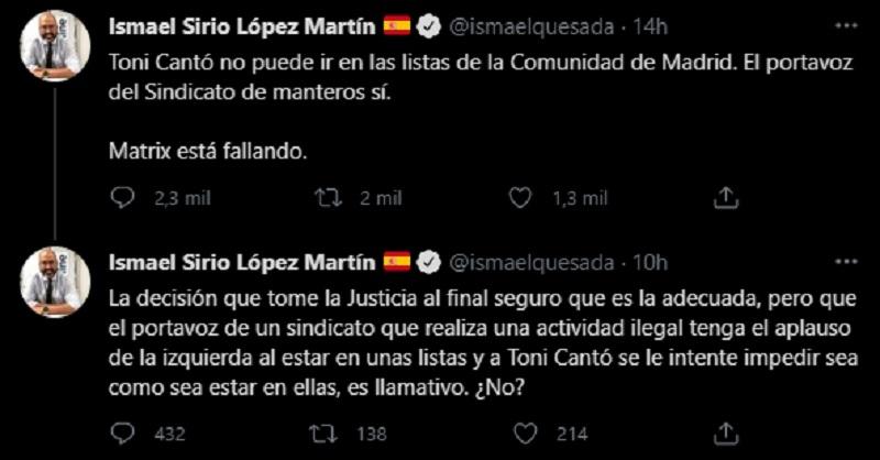 El jefe de comunicación del PP critica que Toni Cantó quede fuera de la lista