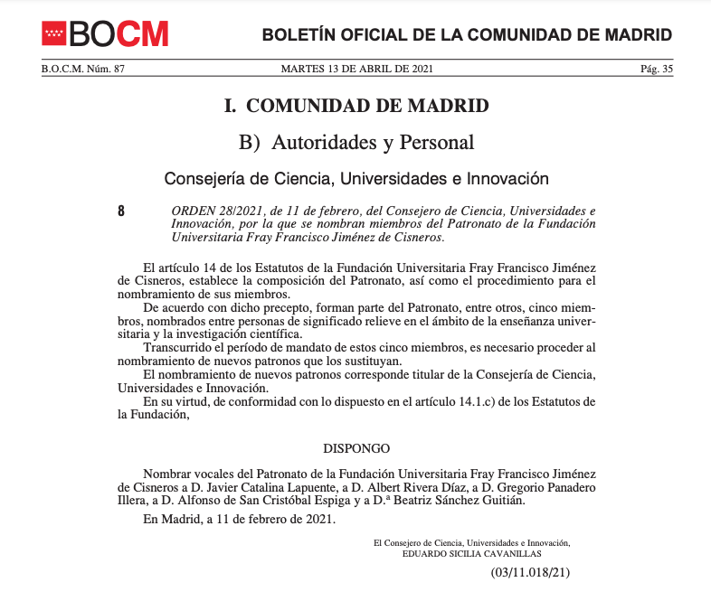 El Gobierno de Ayuso notifica el ‘fichaje’ de Albert Rivera en la universidad que aprobó Derecho Pablo Casado. EP