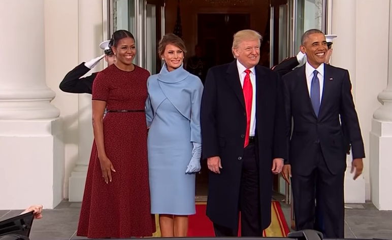 Los 'Obama' y los 'Trump' hacen el traspaso de poderes en La Casa Blanca en 2017