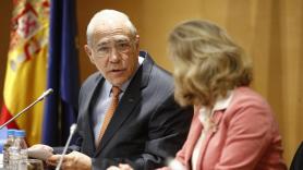El secretario general de la OCDE Ángel Gurría y la ministra de Economía Nadia Calviño en una imagen de archivo - Eduardo Parra Europa Press