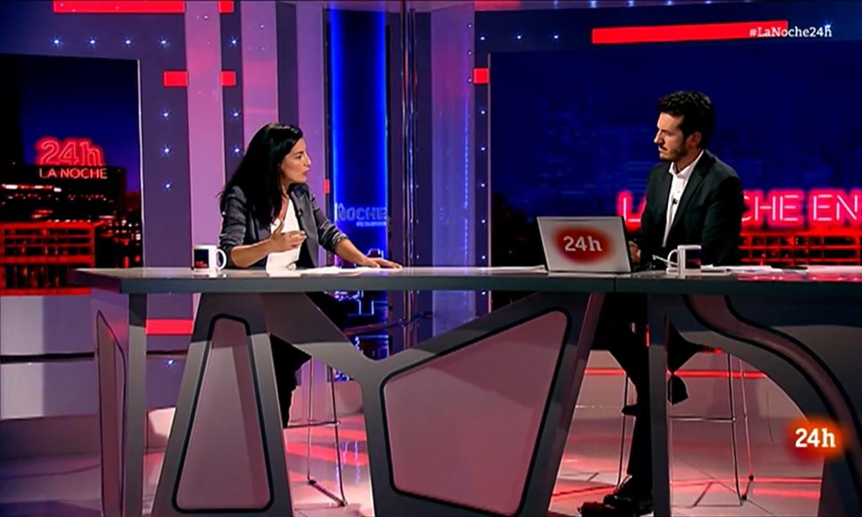 Diego Losada entrevista a Rocío Monasterio en 'La noche en 24 horas'. RTVE