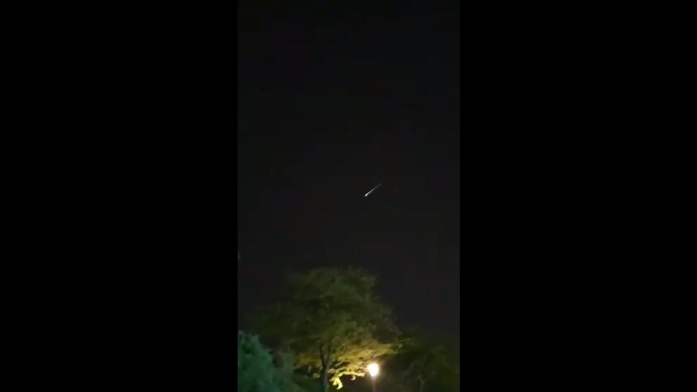 Meteorito surcando el cielo de Madrid