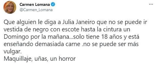 carmen lomana contra julia janeiro