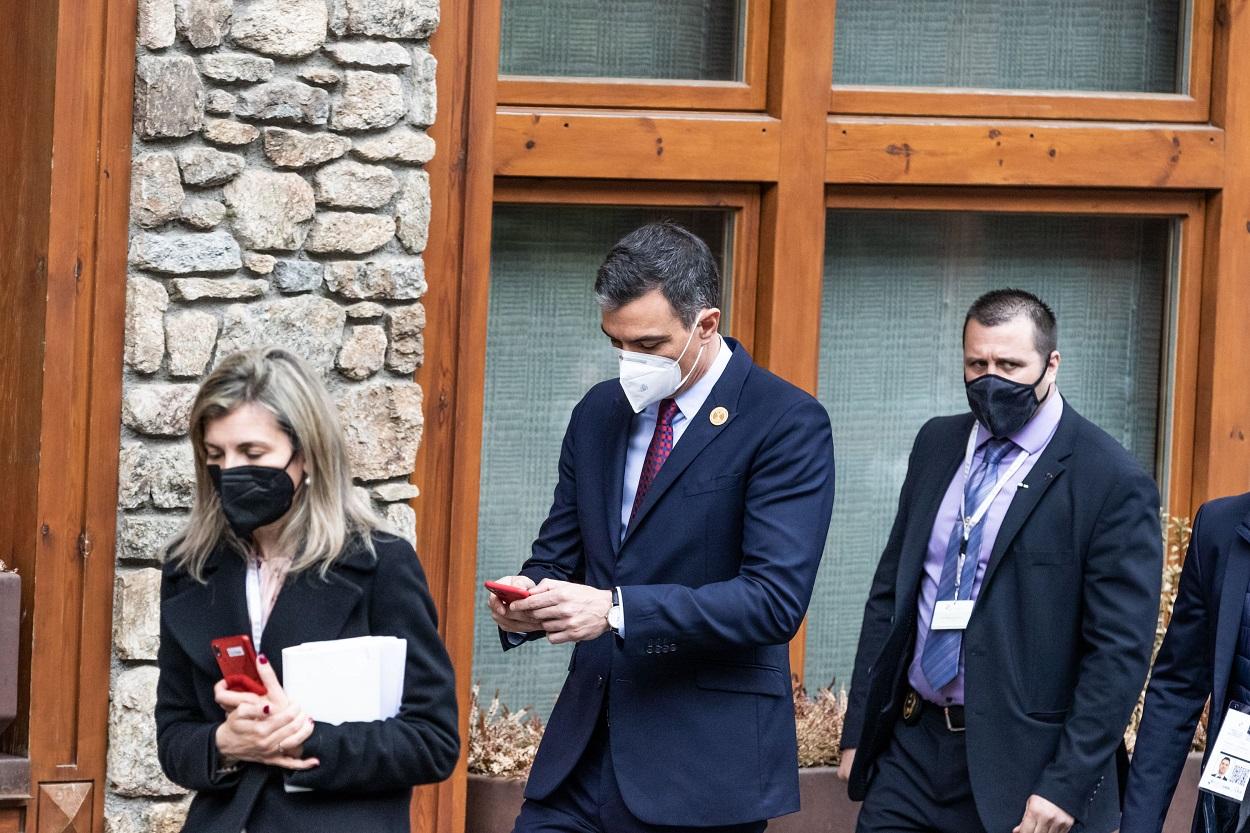 El presidente del Gobierno, Pedro Sánchez, a la llegada a la XXVII Cumbre Iberoamericana. Fuente: Europa Press.