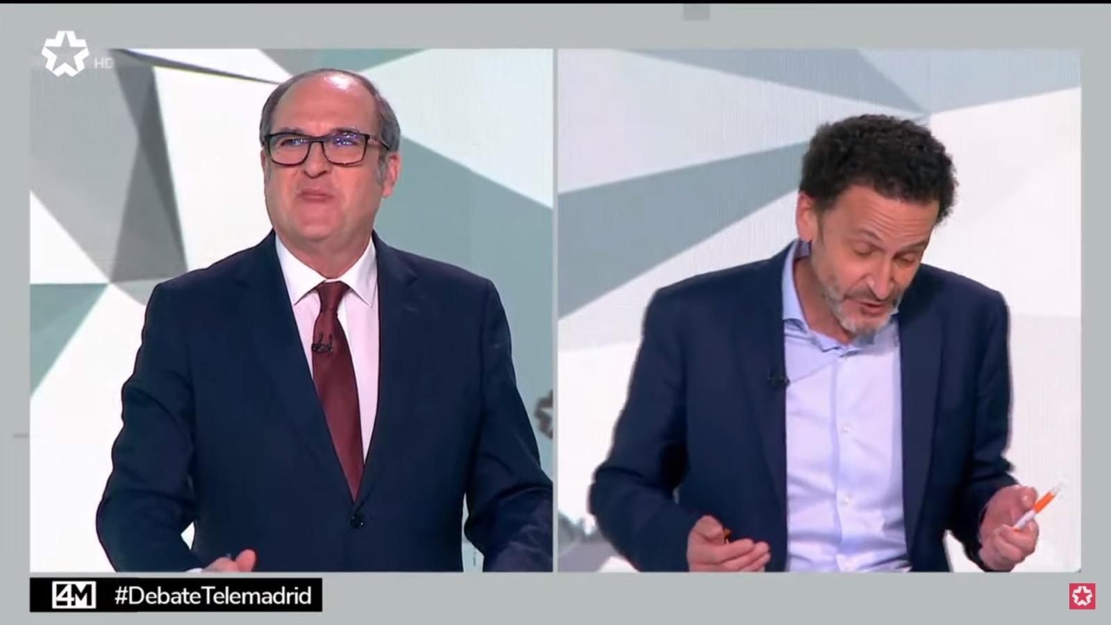 Ángel Gabilondo y Edmundo Bal en el debate de Telemadrid