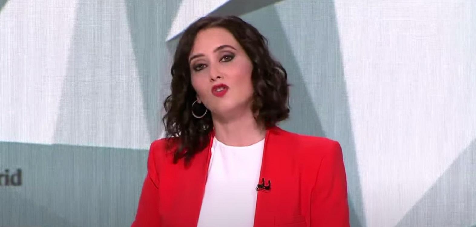 Isabel Díaz Ayuso en el debate de Telemadrid. TM