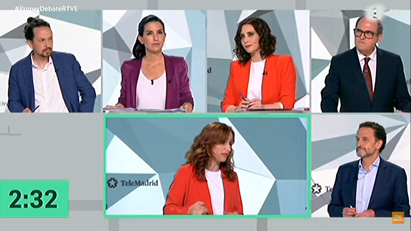 Imagen del debate electoral de Telemadrid