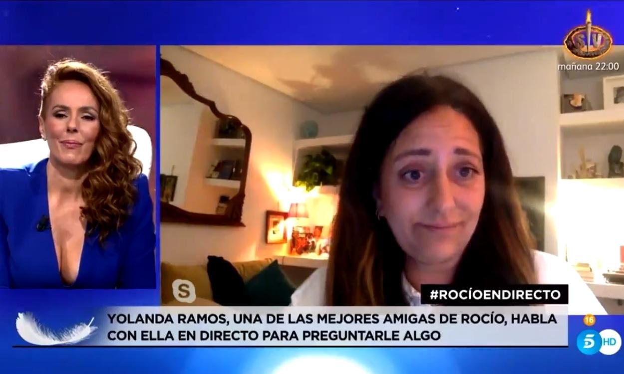 Yolanda Ramos muestra su apoyo a Rocío Carrasco en el programa especial de Telecinco. Mediaset