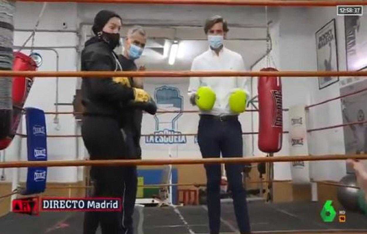Toni Cantó y Pablo Montesinos boxeando en el gimnasio de Jero García. La Sexta