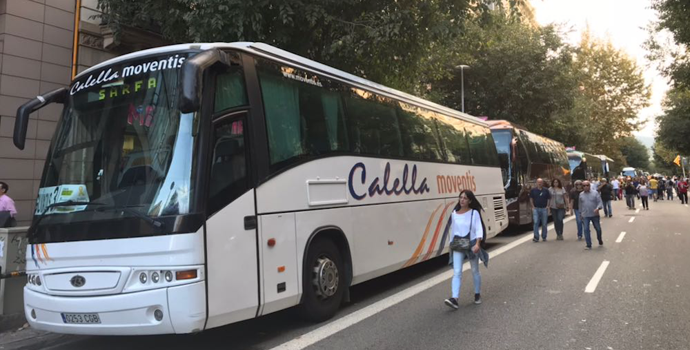 Autobuses en Barcelona este 1-0. 
