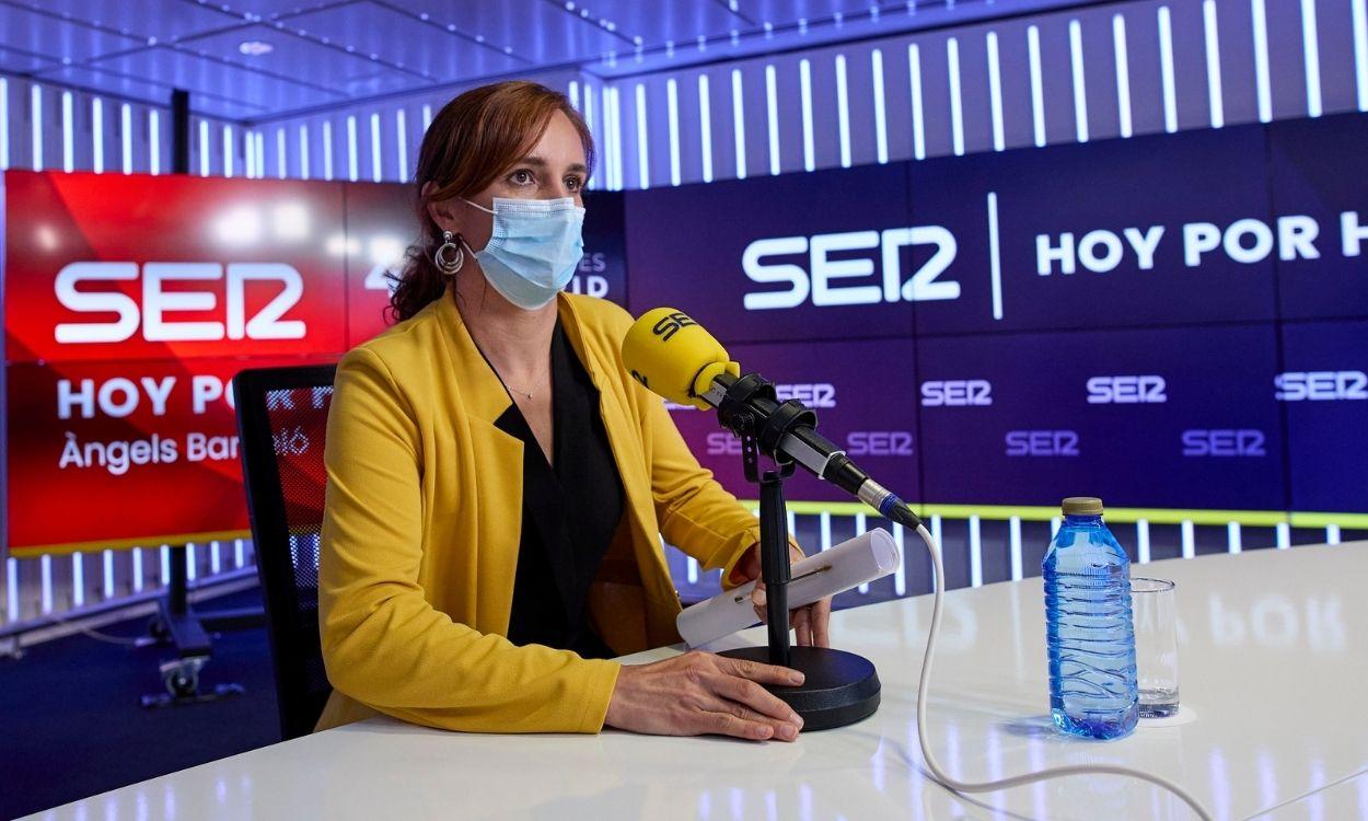 La candidata de Más Madrid, Mónica García, durante el debate organizado por la Cadena SER. Europa Press. 