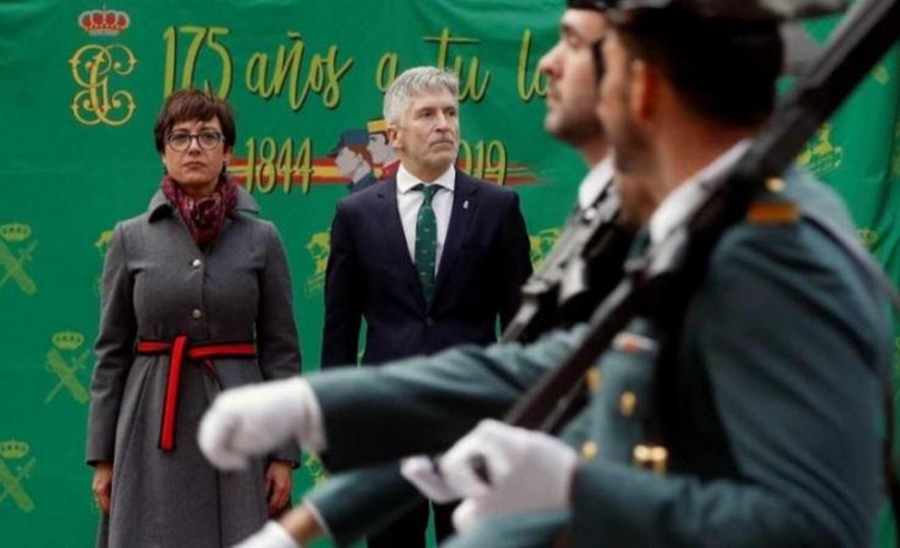 María Gámez junto a Fernando Grande Marlaska (Fuente: Dirección General de la Guardia Civil)