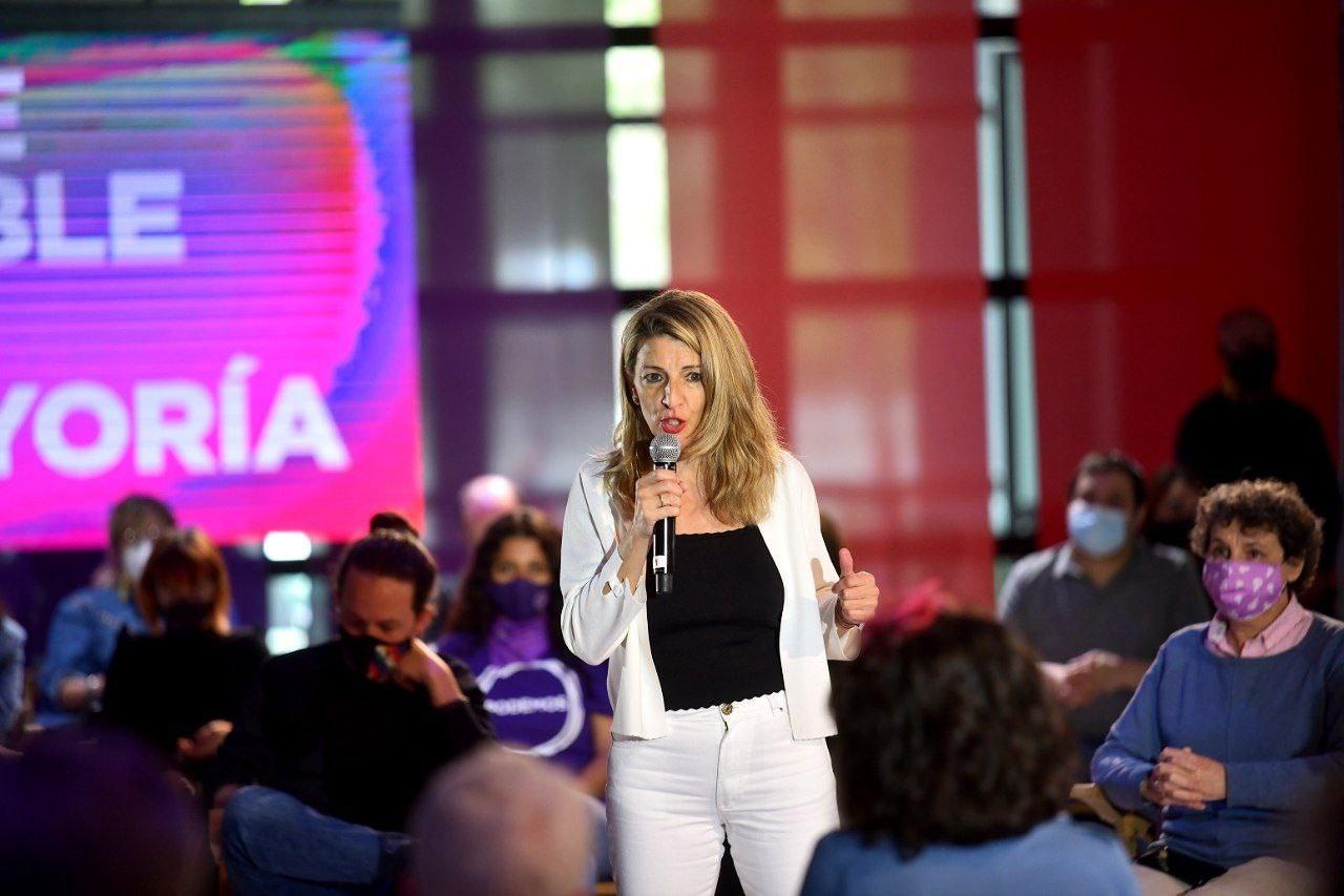 Yolanda Díaz, presente en un acto de campaña. EP