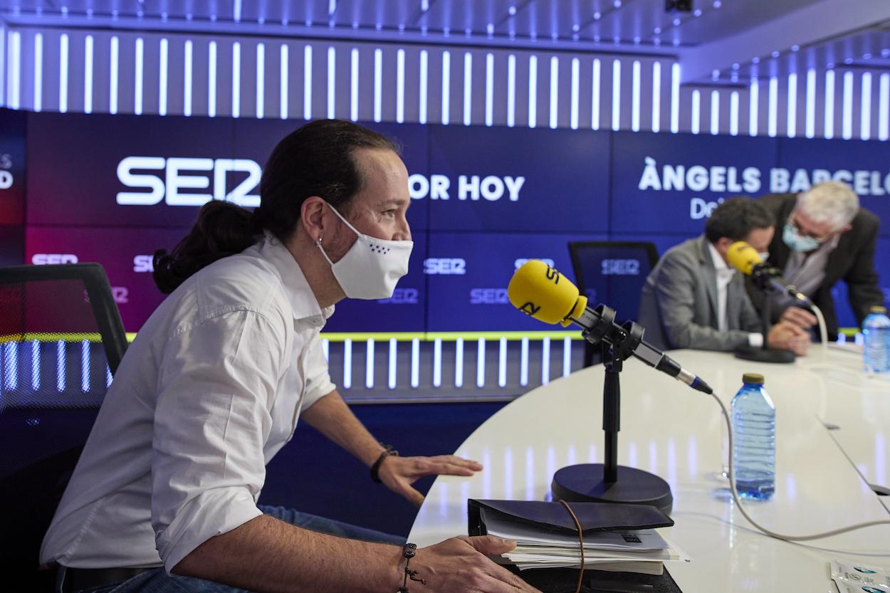 El candidato de Unidas Podemos a la Presidencia de la Comunidad de Madrid, Pablo Iglesias