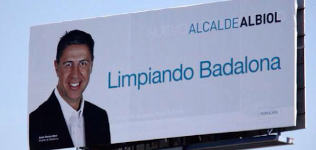 Albiol niega que su cartel ‘Limpiando Badalona’ tenga un carácter xenófobo 