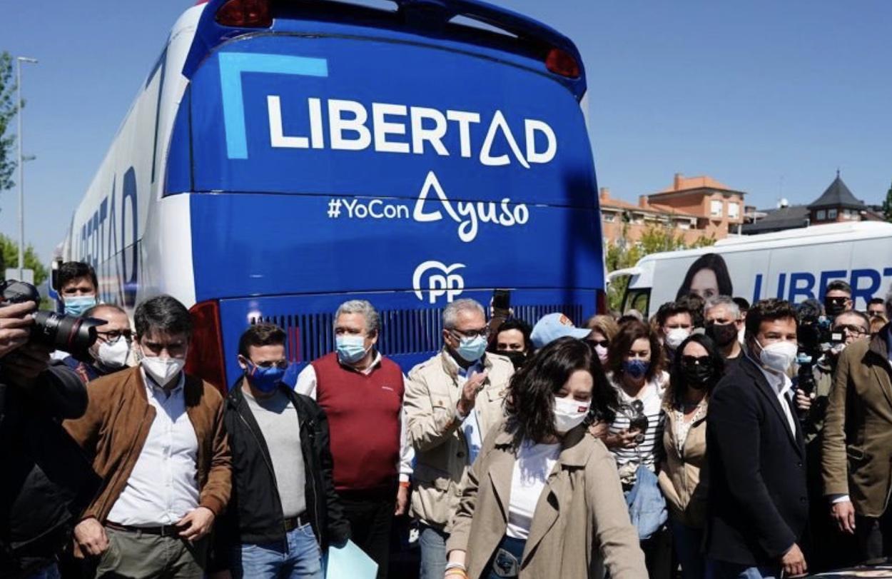 Ayuso tira de 'libertad' para su campaña