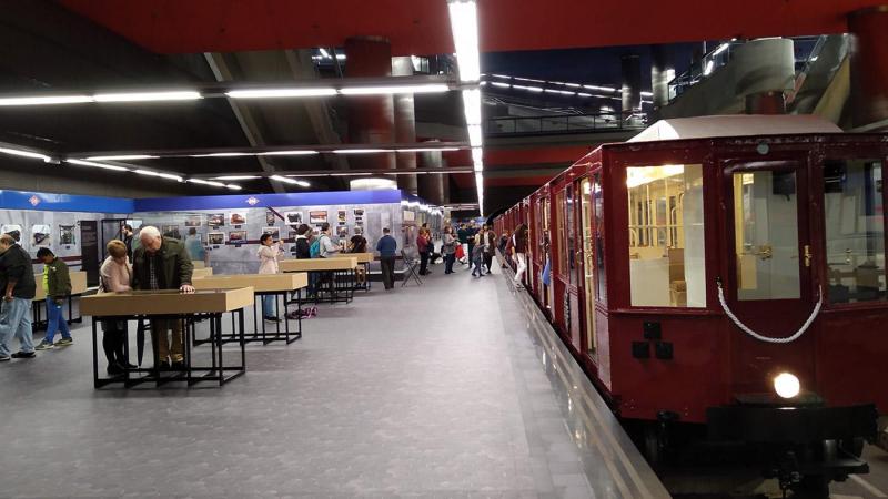 La exposición de trenes de Metro