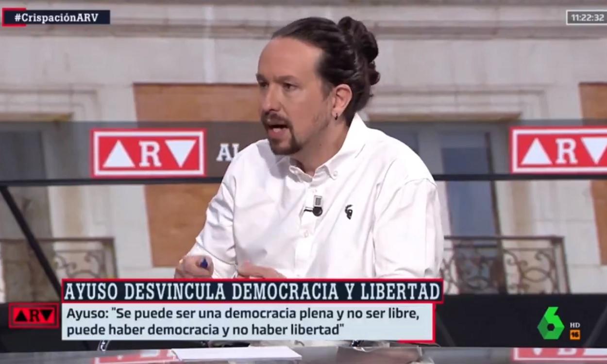 Pablo Iglesias en 'Al Rojo Vivo'. Atresmedia