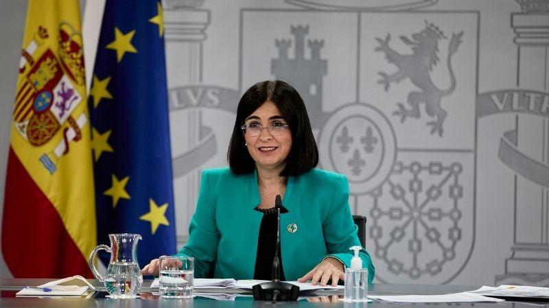 Carolina Darias, ministra de Sanidad, en rueda de prensa. EP