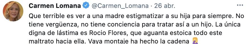 Tuit de Carmen Lomana Tuit de Carmen Lomana
