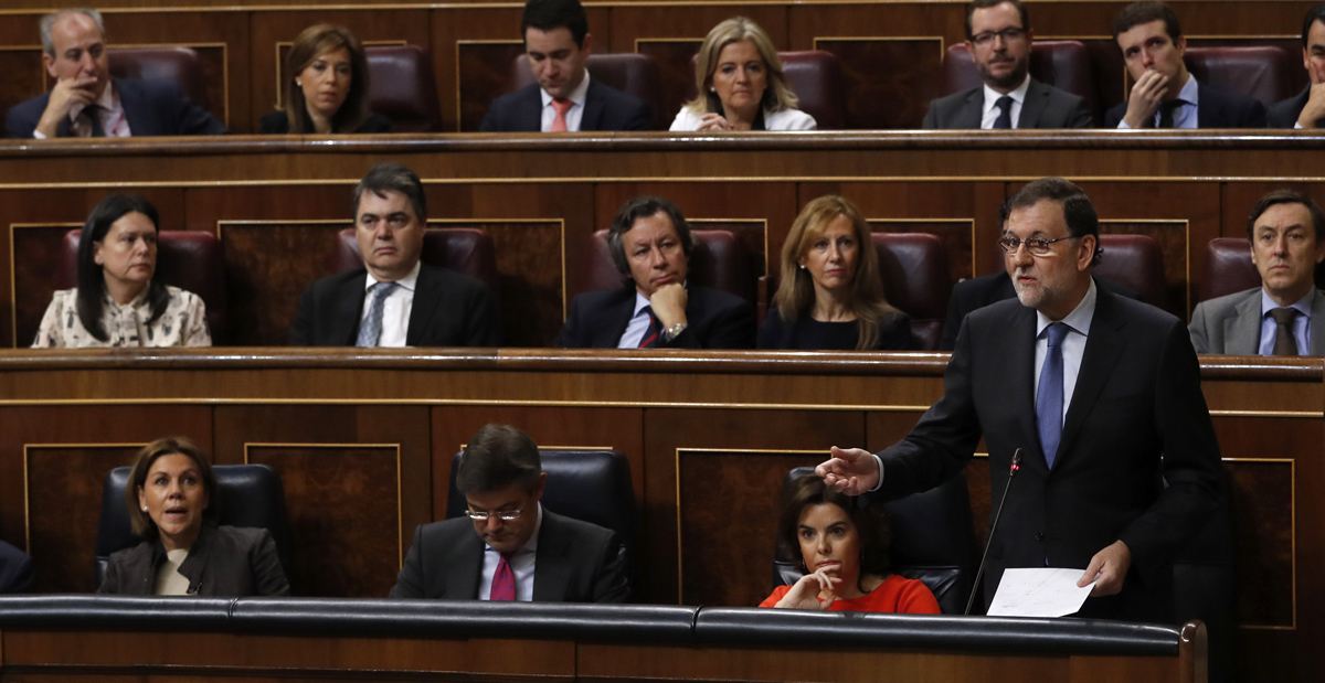 Mariano Rajoy en la sesión de control al Gobierno. 