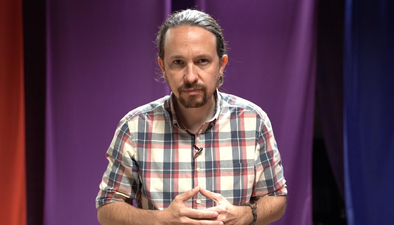 El candidato de Unidas Podemos a la presidencia de la Comunidad de Madrid, Pablo Iglesias. Fuente: ElPlural.com.