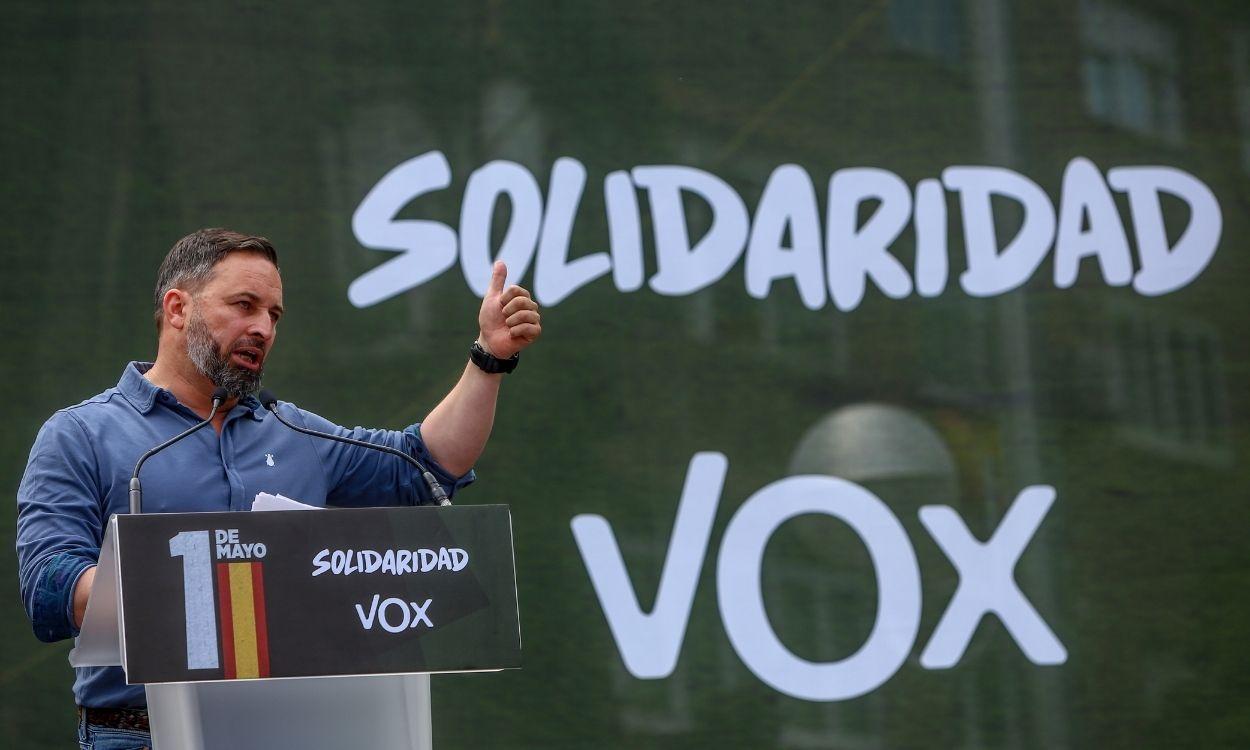 El líder de Vox, en un acto del Sindicato Solidaridad con motivo el Día del Trabajador. Europa Press. 