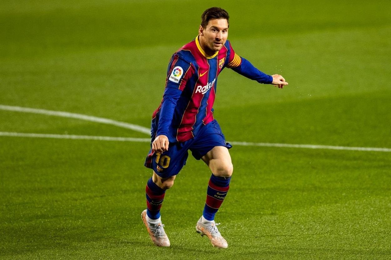 Leo Messi celebrando un gol. Fuente: FC Barcelona.