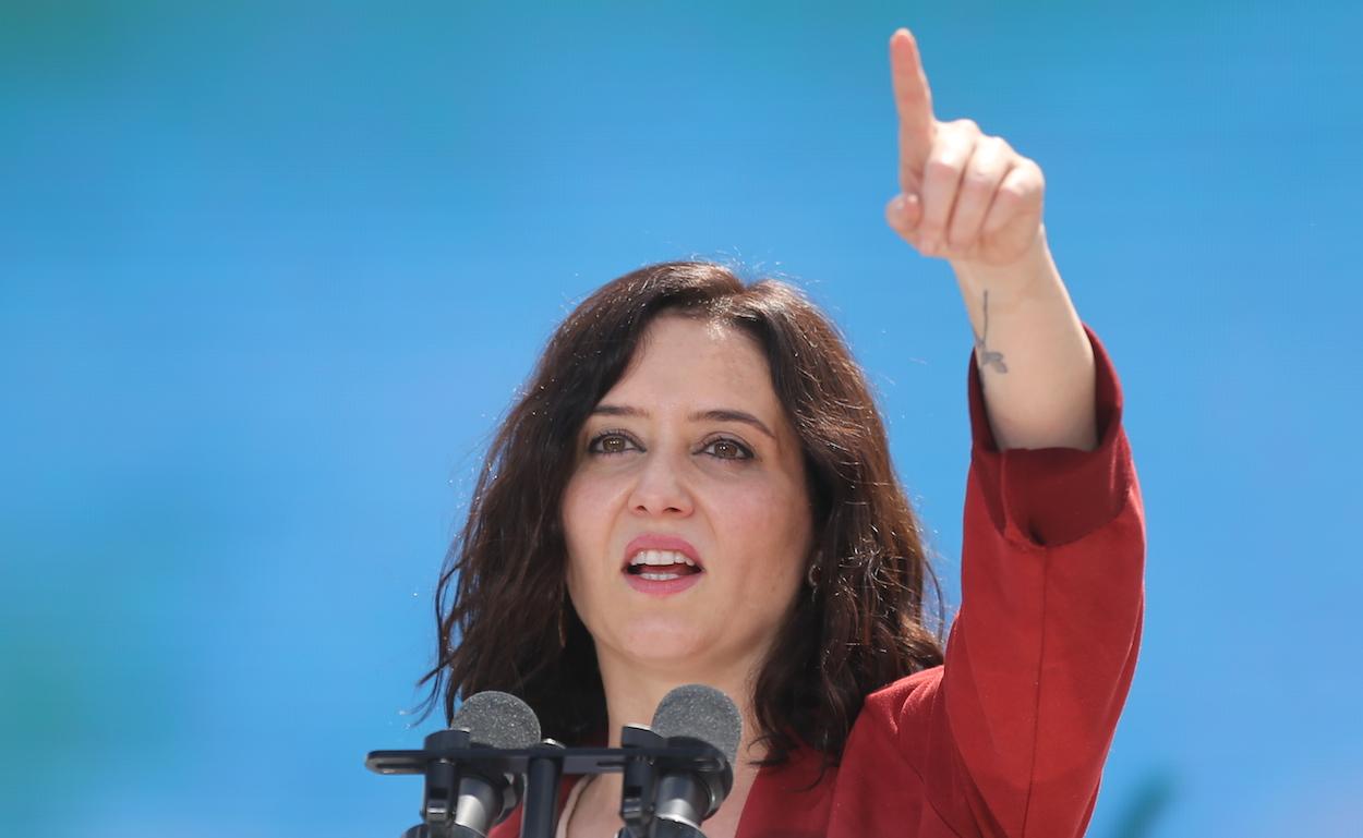 La presidenta Madrid y candidata a la reelección, Isabel Díaz Ayuso, en un acto electoral. ISABEL INFANTES/EP
