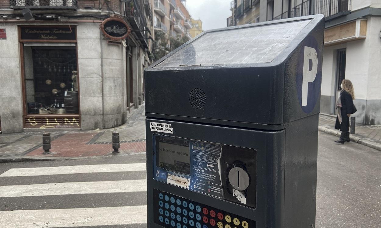 Un parquímetro en Madrid. EP