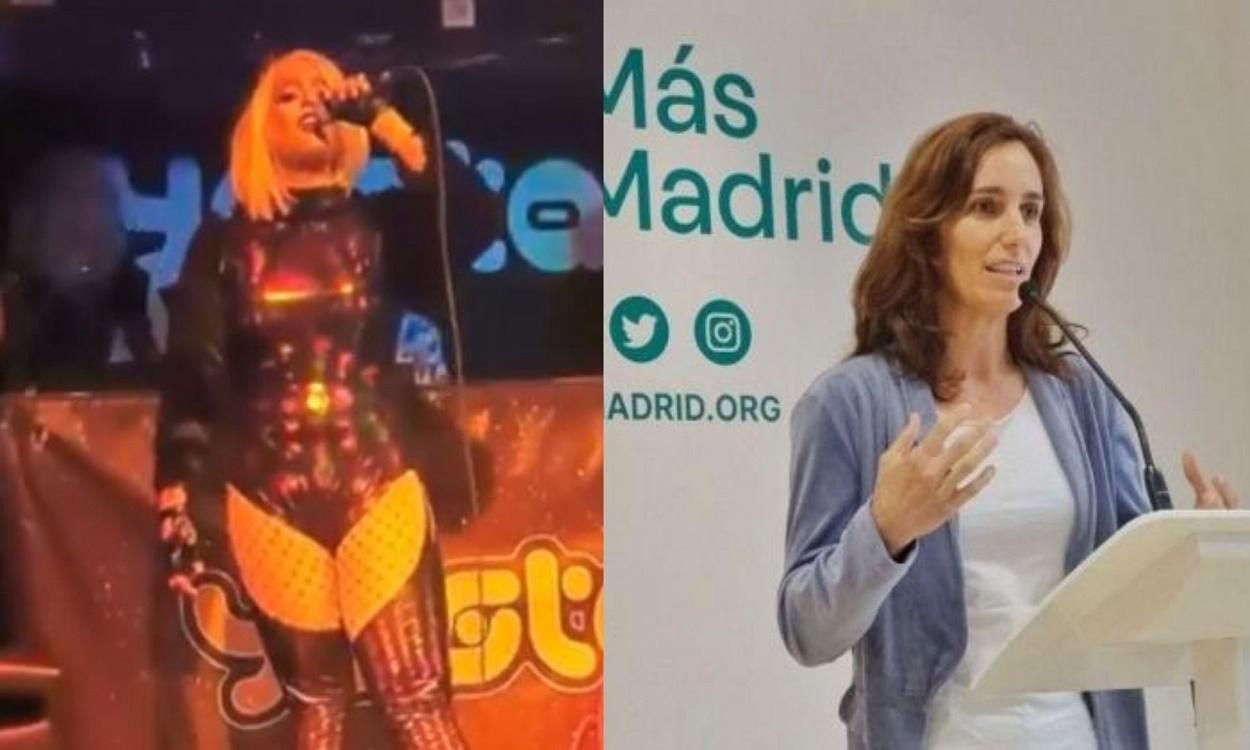 La drag queen 'KillerQueen' y la candidata de Más Madrid, Mónica García