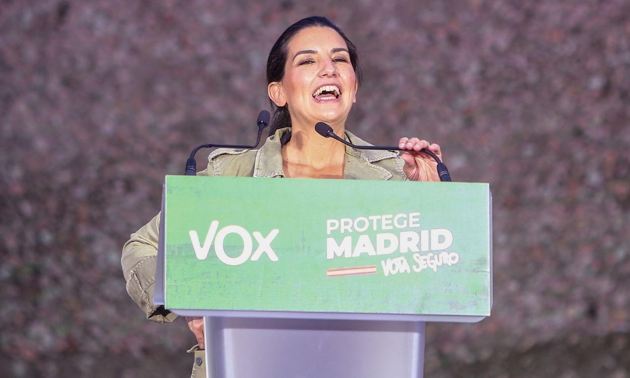La portavoz de Vox en la Asamblea de Madrid, Rocío Monasterio. EP