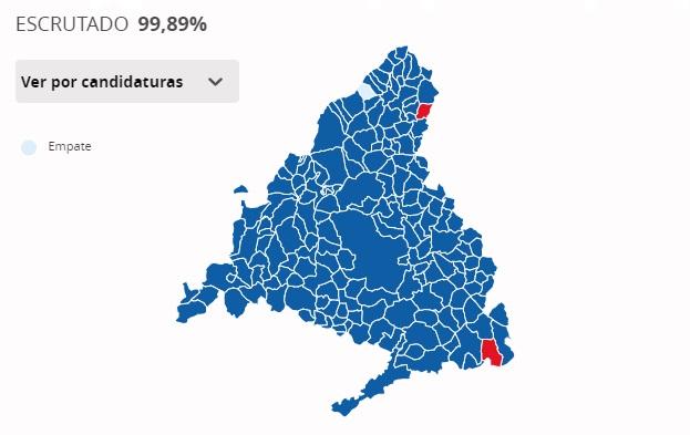 Mapa de la Comunidad de Madrid