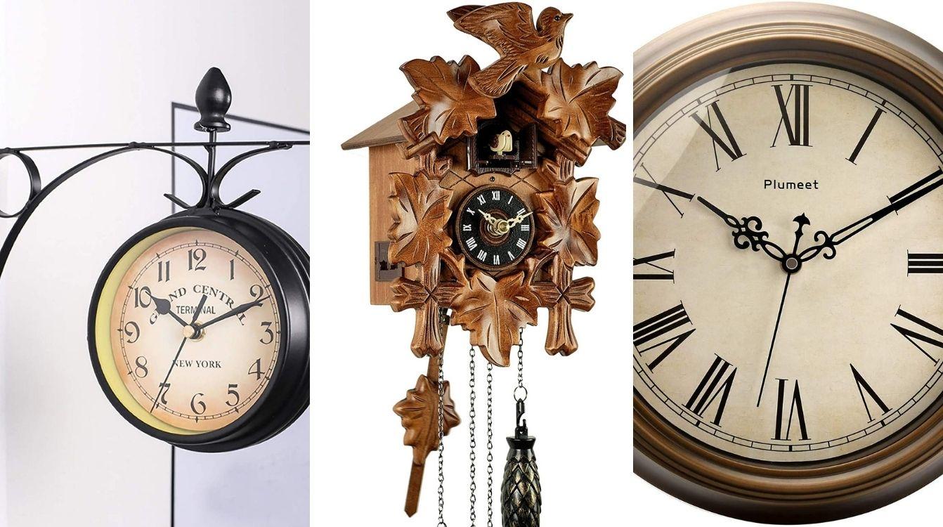de primera categoría Adaptar Bisagra 6 relojes vintage de pared ideales para decorar y consultar la hora
