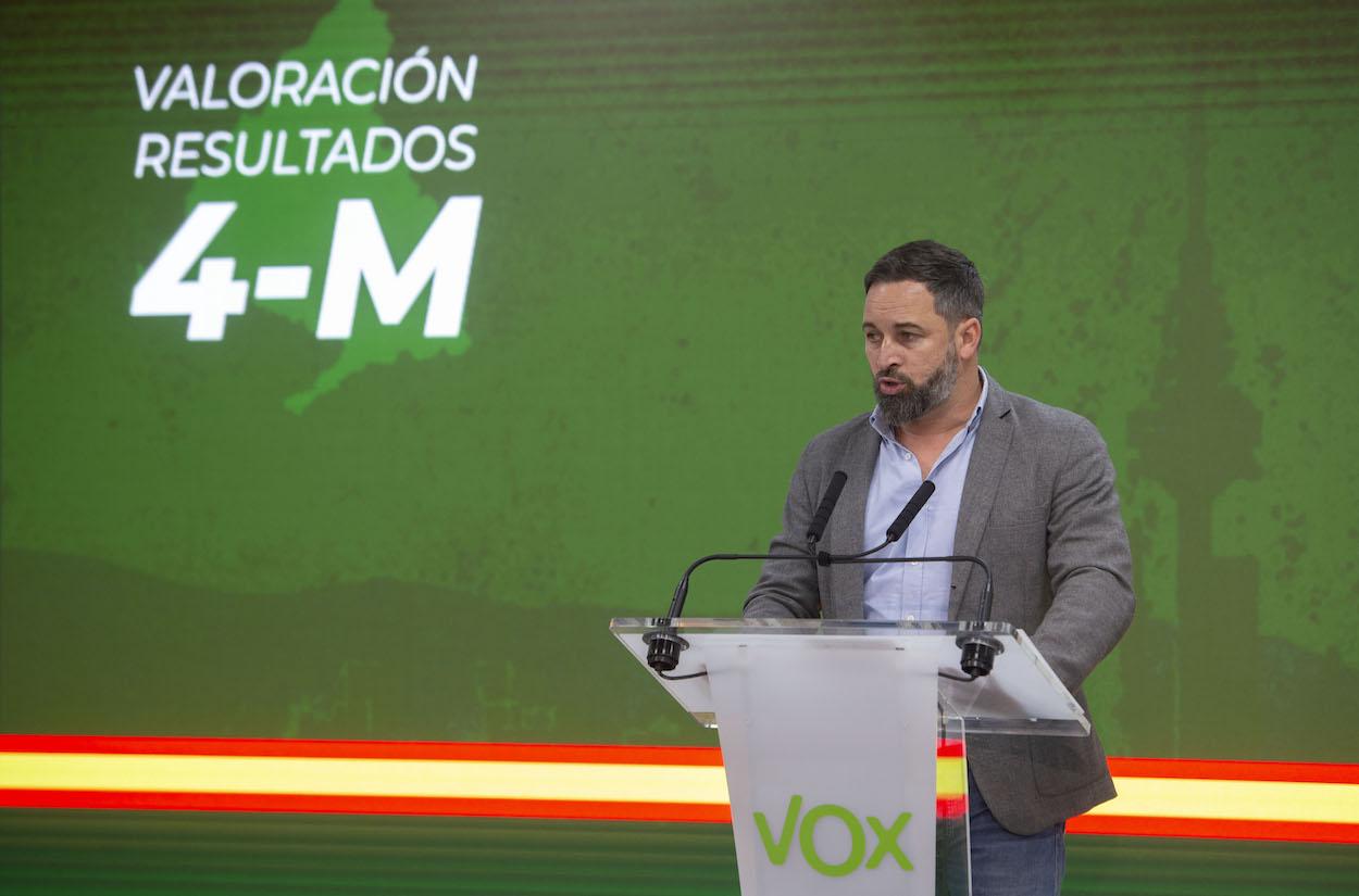 El presidente de Vox, Santiago Abascal