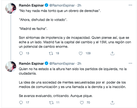 Reflexión de Ramón Espinar