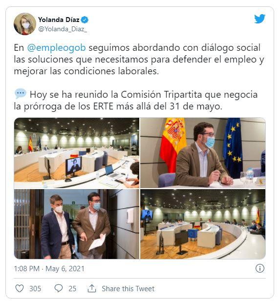 Tuit Yolanda Díaz Tuit Yolanda Díaz
