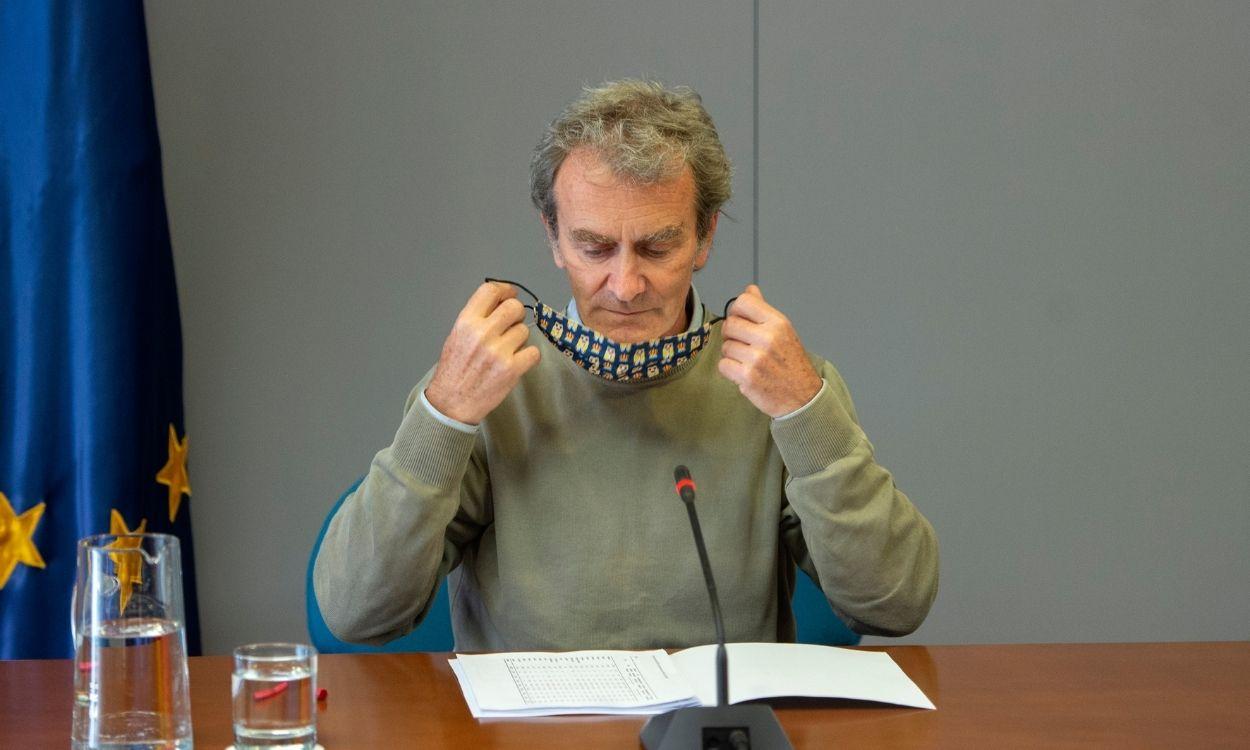Fernando Simón en una rueda de prensa del Ministerio de Sanidad. EP