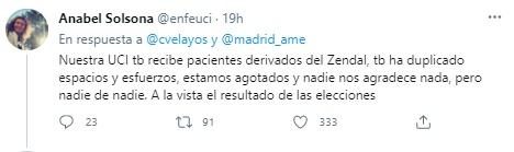 Otra médico que también denuncia traslados del Zendal Otra médico que también denuncia traslados del Zendal